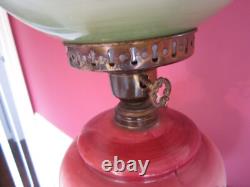 Antique 19th C. Gone With The Wind Lamp Oil Lamp Converted Hand Painted GWTW