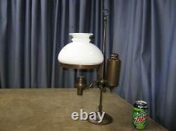 Antique 19th C. Student Oil Lamp CIVIL War Era 1863-70 Hinrichs Orig For Restore