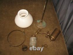 Antique 19th C. Student Oil Lamp CIVIL War Era 1863-70 Hinrichs Orig For Restore