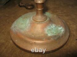 Antique 19th C. Student Oil Lamp CIVIL War Era 1863-70 Hinrichs Orig For Restore