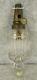 Antique 19th Century EAPG Glass Font Peg Lamp Kosmos Central Draft Wick Burner