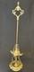 Antique 19th Century Italian Brass Lucerna Oil Lamp 26 Tall With Implements