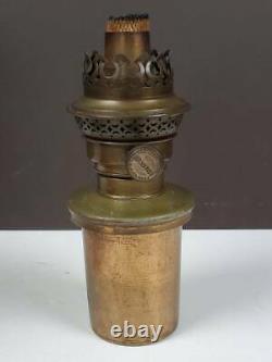 Antique 19th Century Longwy Pottery Aesthetic Oil Lamp, France