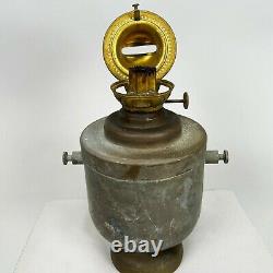 Antique 19th Century P & A Hanging Brass Oil Lamp Lantern Nautical Marine Ship