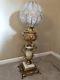 Antique 19th Century Victorian Banquet Lamp Oil, Electrified