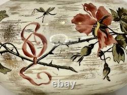 Antique AESTHETIC MOVEMENT 1890's Victorian Hand Painted P & A Oil Lamp GWTW