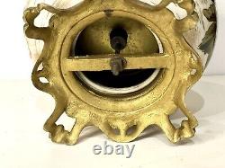 Antique AESTHETIC MOVEMENT 1890's Victorian Hand Painted P & A Oil Lamp GWTW
