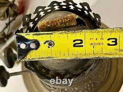 Antique AESTHETIC MOVEMENT 1890's Victorian Hand Painted P & A Oil Lamp GWTW