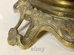 Antique AESTHETIC MOVEMENT 1890's Victorian Hand Painted P & A Oil Lamp GWTW