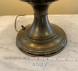 Antique ALADDIN Model 7 Brass OIL LAMP withShade/Chimney-Electrified