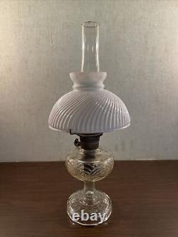 Antique ALADDIN Model-B BURNER CLEAR GLASS OIL LAMP