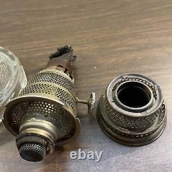 Antique ALADDIN Model-B BURNER CLEAR GLASS OIL LAMP