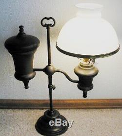 Antique A. L. Baron Student Oil Lamp