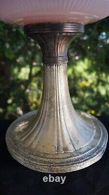 Antique Aladdin 1937 39 QUEEN Pink / Rose Moonstone Model B-98 Oil Lamp