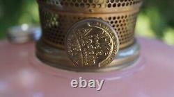 Antique Aladdin 1937 39 QUEEN Pink / Rose Moonstone Model B-98 Oil Lamp