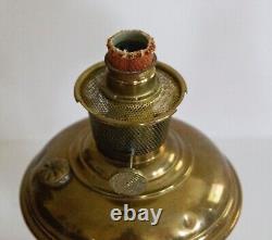 Antique Aladdin Brass Oil/Kerosene Lamp withWick & Frosted Chimney