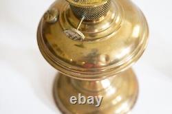 Antique Aladdin Brass Oil/Kerosene Lamp withWick & Frosted Chimney