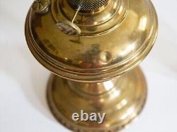 Antique Aladdin Brass Oil/Kerosene Lamp withWick & Frosted Chimney