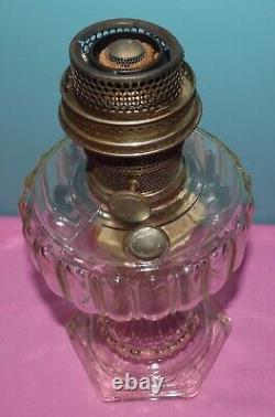 Antique Aladdin Clear Cathedral Oil Lamp with Model B Burner