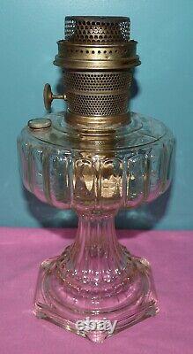 Antique Aladdin Clear Cathedral Oil Lamp with Model B Burner