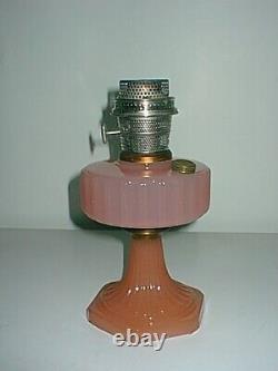 Antique Aladdin Corinthian Model A Kerosene Oil Lamp Lantern Pink Moonstone
