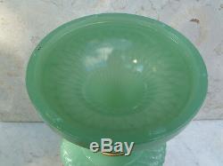 Antique Aladdin Jadeite Green Glass OILLAMP Nu-Type Model B