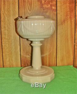 Antique Aladdin Kerosene Oil Lamp B-75 Scallop Foot Tall Lincoln Drape