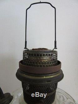 Antique Aladdin Model B Nutype Clear Drape Pattern Oil Lamp