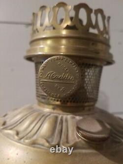 Antique Aladdin Model No 8 (1919-1920) Satin Brass Table Lamp