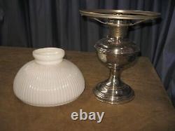 Antique Aladdin Model No. 9 Oil Lamp with Shade & Burner Nice Nickel Finish