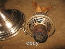 Antique Aladdin Model No. 9 Oil Lamp with Shade & Burner Nice Nickel Finish