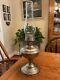 Antique Aladdin Nickel Silver Model No 11 Oil Lamp and Chimney USA
