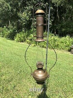 Antique Aladdin No 5 Hanging Oil Lamp