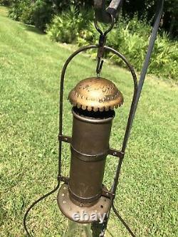 Antique Aladdin No 5 Hanging Oil Lamp