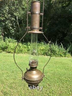 Antique Aladdin No 5 Hanging Oil Lamp