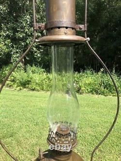 Antique Aladdin No 5 Hanging Oil Lamp