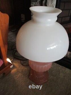 Antique Aladin Oil Lamp Mantle Lamp Co. Model B Moonstone Electrified Mint