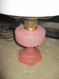 Antique Aladin Oil Lamp Mantle Lamp Co. Model B Moonstone Electrified Mint