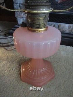 Antique Aladin Oil Lamp Mantle Lamp Co. Model B Moonstone Electrified Mint