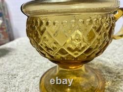 Antique Amber Finger Oil Lamp Collar Marked Pat D Apr 13 1875 Mar 21 1876 Nice