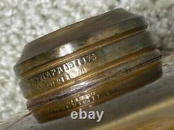 Antique Amber Finger Oil Lamp Collar Marked Pat D Apr 13 1875 Mar 21 1876 Nice