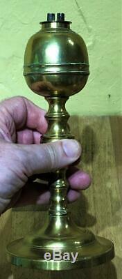 Antique American Brass Whale Oil Lamp, Possibly WEBB, Maine, c. 19th Century