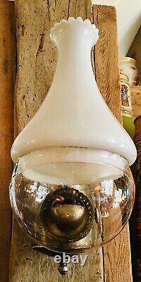 Antique Angle Lamp Co. New York Wall Mount Oil Lamp