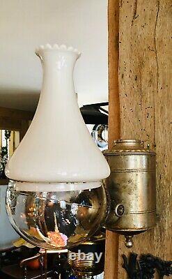 Antique Angle Lamp Co. New York Wall Mount Oil Lamp