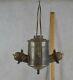 Antique Angle Lamp lantern oil kerosene tin nickel hanging double burner