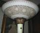 Antique Art Deco Cast Iron Glass Sconce Shade Floor Torchiere Lamp Lighting Oil