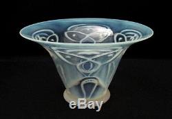 Antique Art Nouveau Uranium Green Opalescent Glass Oil Lamp Light Shade Vaseline