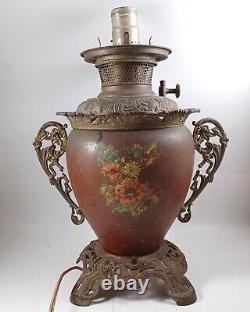 Antique B&H Floral Oil Lamp Lantern Body