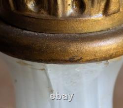 Antique B &H Parlor Electrified Oil Lamp Bradley Hubbard 30 1/2