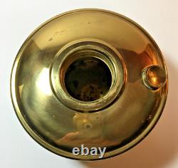 Antique B&P Brass Oil Lamp Wall Mount 12 Glass Locking Chimney Converted